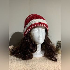 Handmade Red Heart Beanie Hat